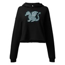 A Dragon Rises - Typographic Lettering Women's Cropped Hoodie