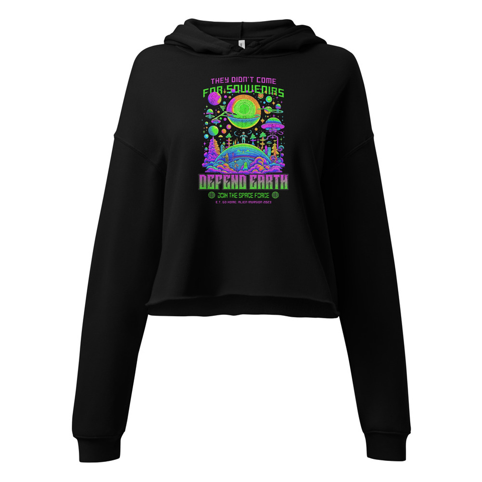 Alien Invasion Women's Cropped Hoodie