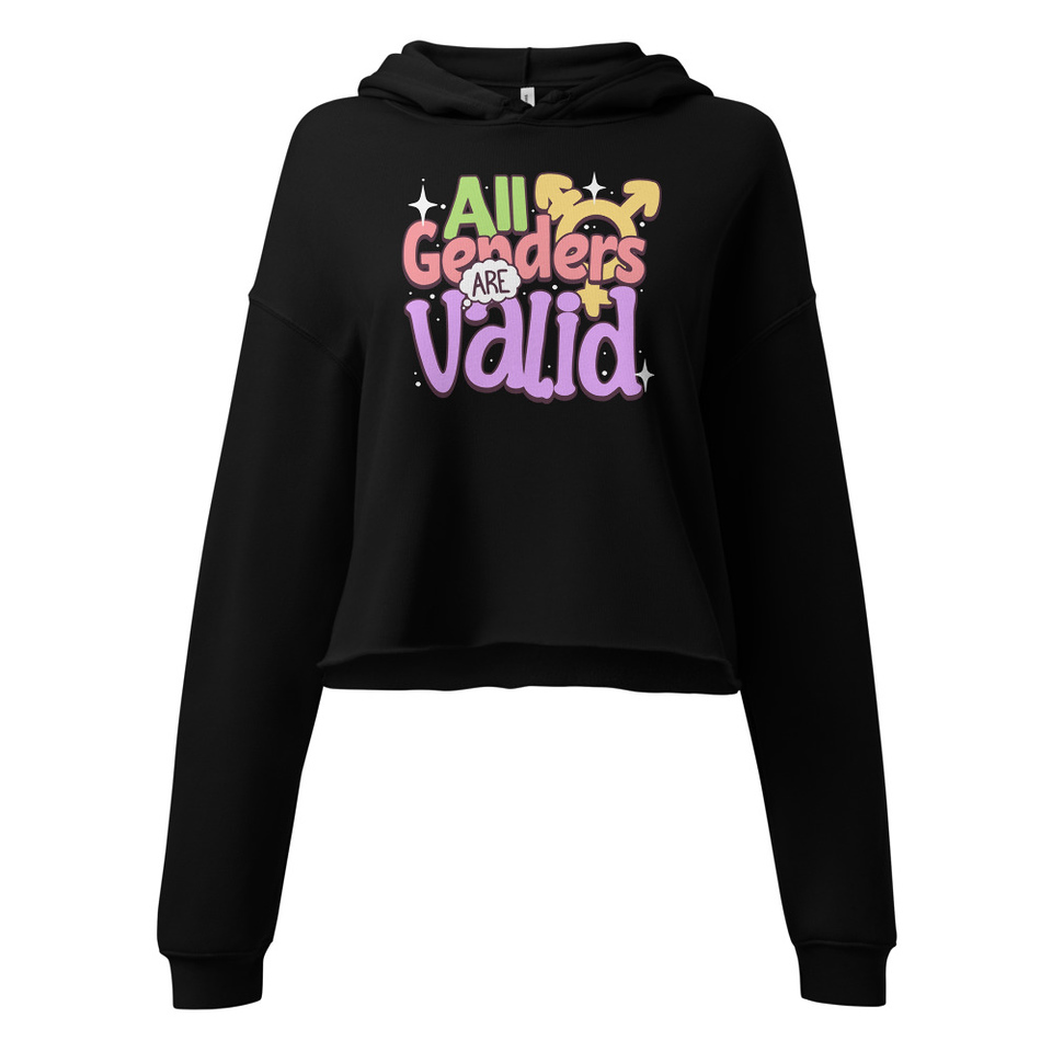 All Genders are Valid Women's Cropped Hoodie