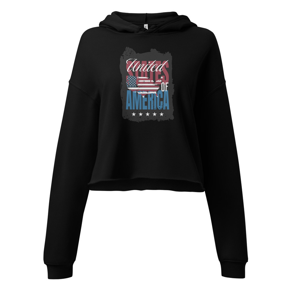 America (3) Women's Cropped Hoodie