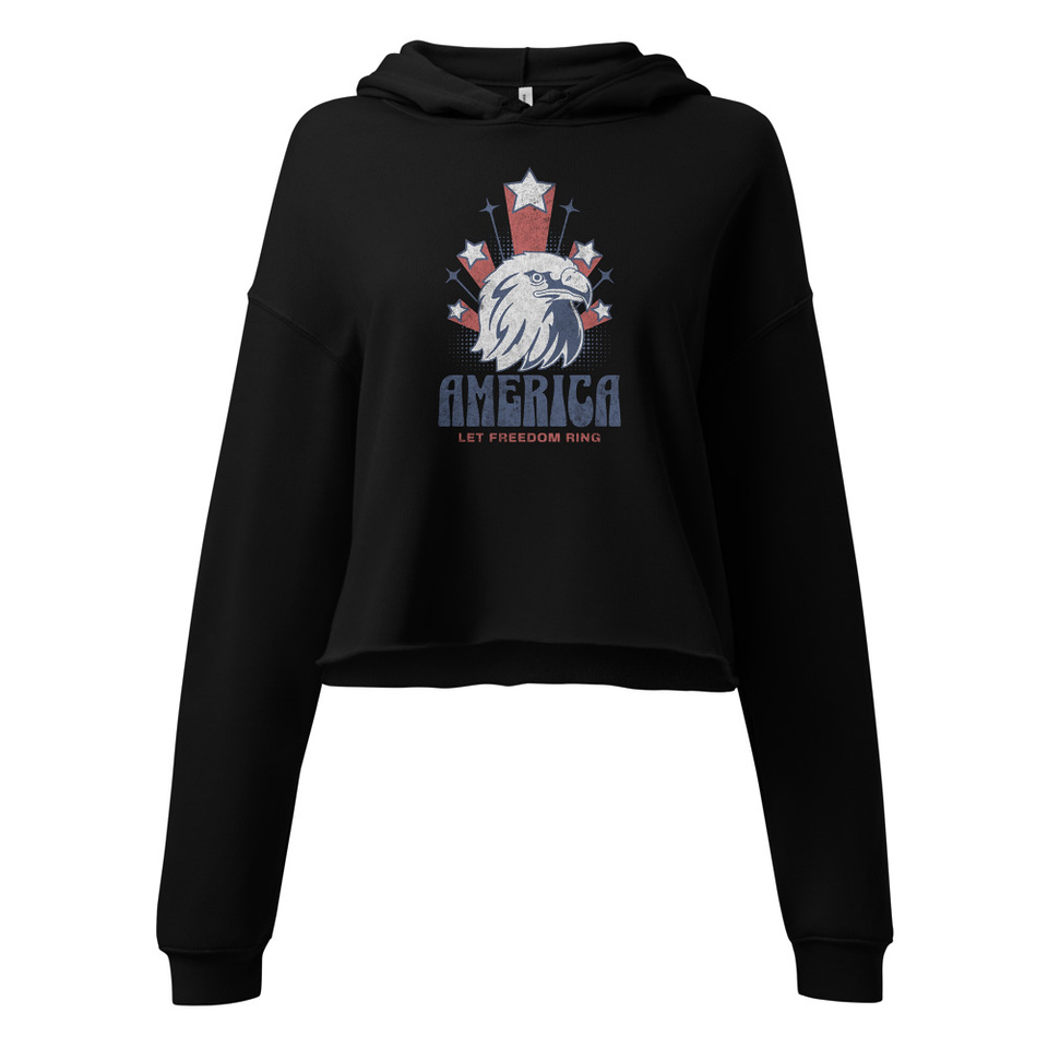 America Women's Cropped Hoodie