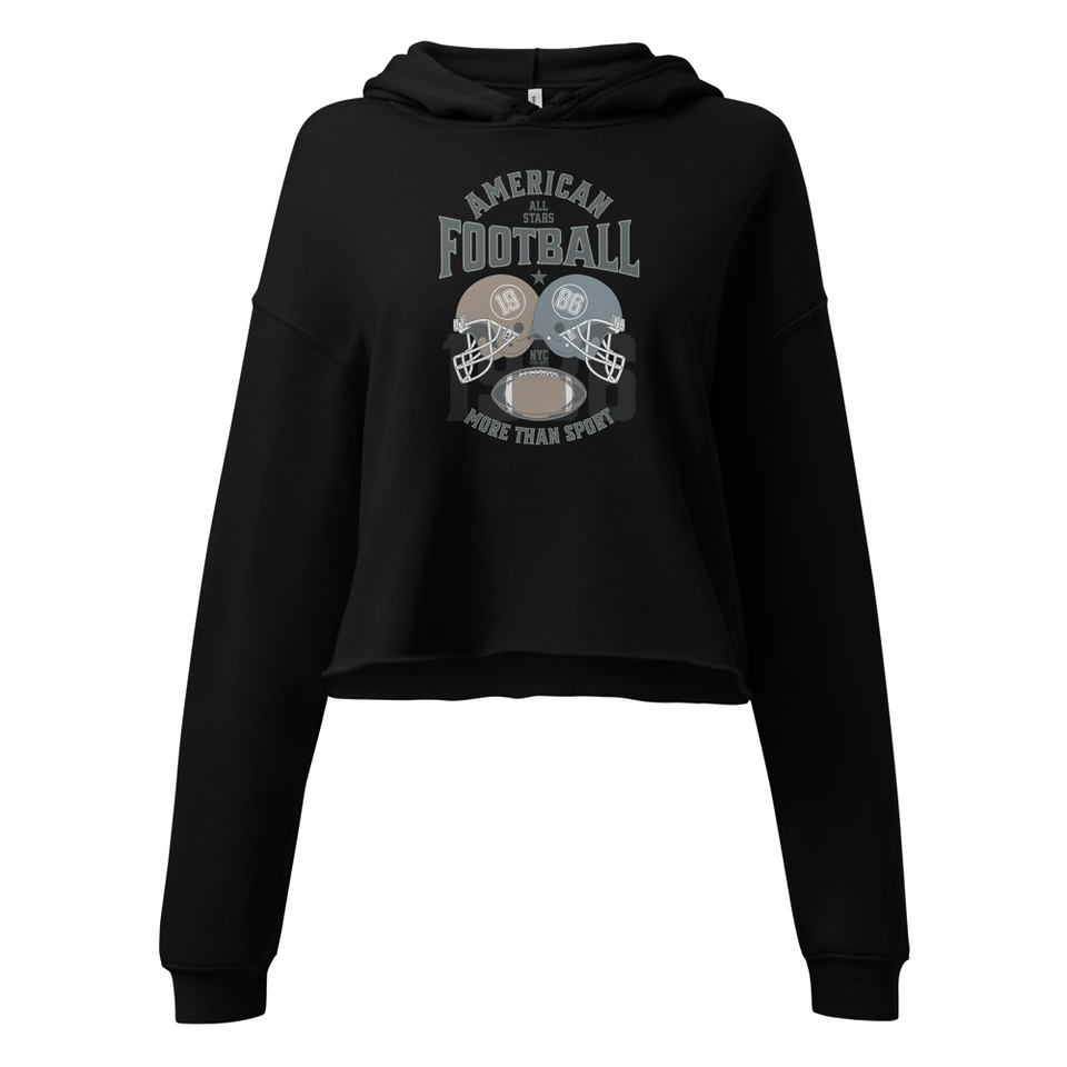 American All Star Football - Sports Helmet Women's Cropped Hoodie