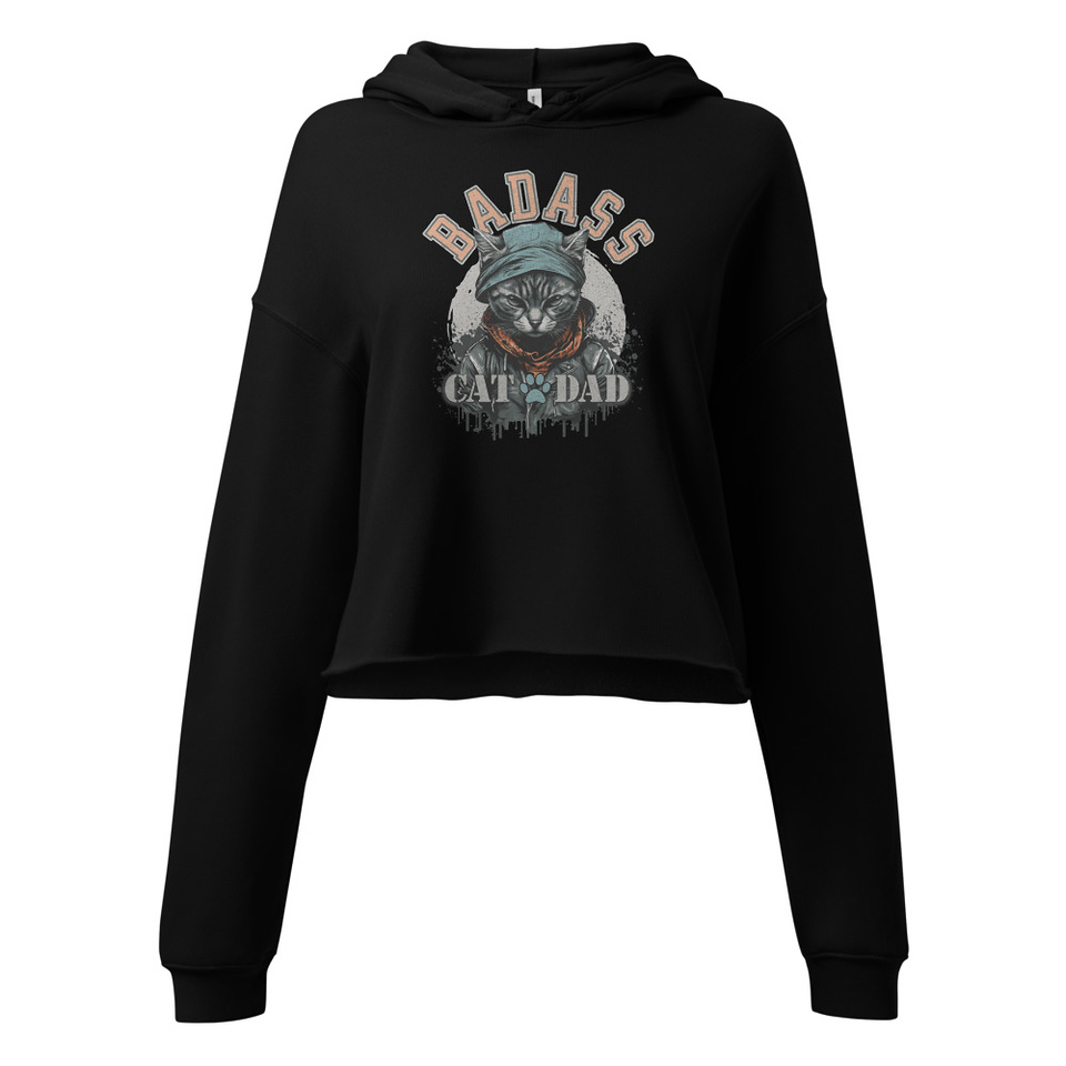BADASS CAT DAT Women's Cropped Hoodie