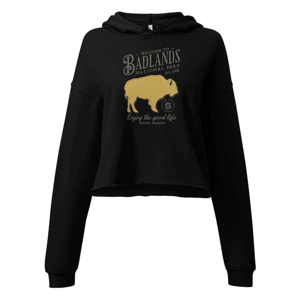 Badlands National Park - Bison Women's Cropped Hoodie