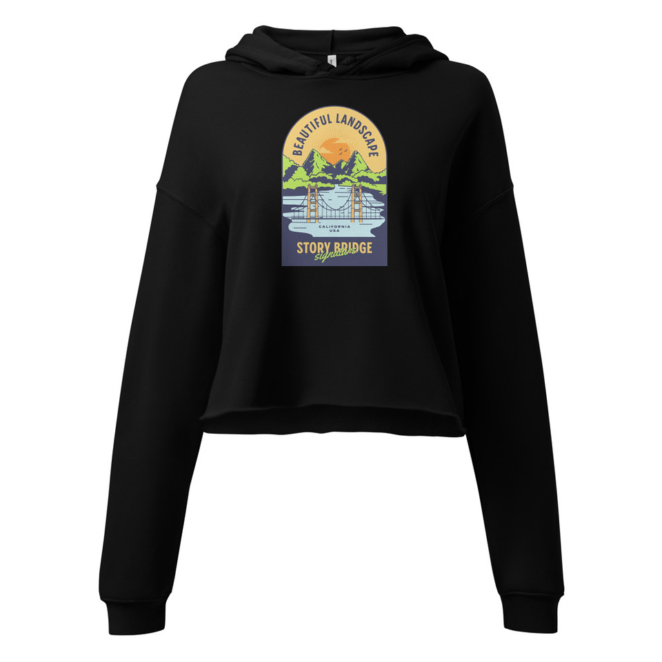 Beautiful Landscape - Outdoor Women's Cropped Hoodie