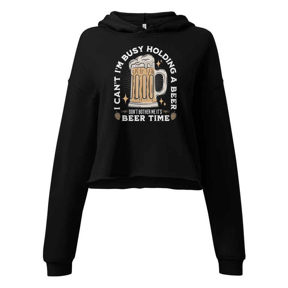 Beer Time - Father's Day Women's Cropped Hoodie