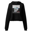 Black 3D Skull Women's Cropped Hoodie