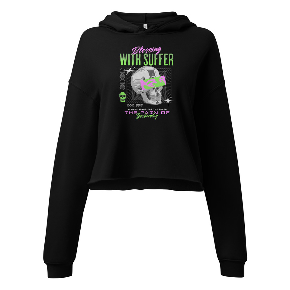 Blessing With Suffer Women's Cropped Hoodie