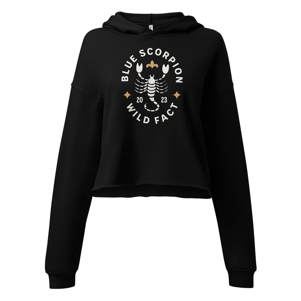 Blue Scorpion - Wildlife Animal Women's Cropped Hoodie