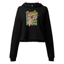 Born 2 Skate - Retro Skeleton Women's Cropped Hoodie