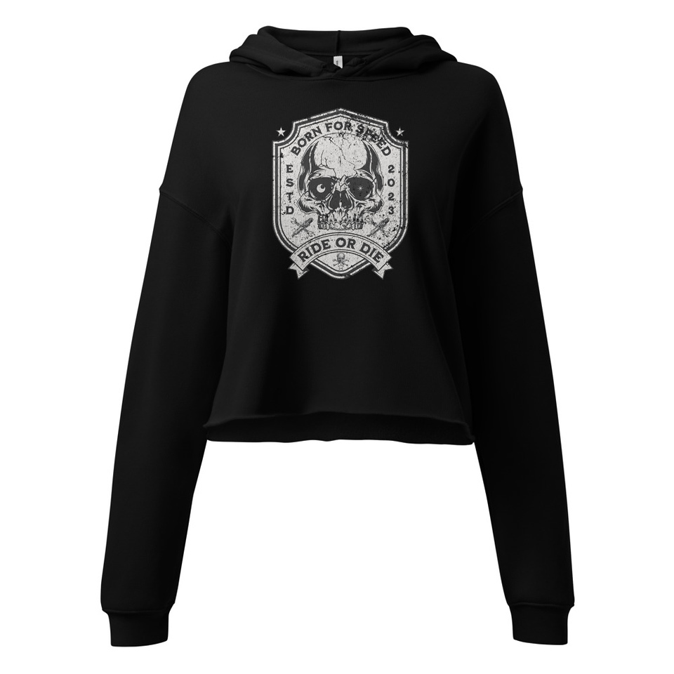 BORN FOR SPEED RIDE OR DIE Women's Cropped Hoodie