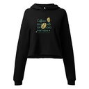 Caffeine Cartoon Women's Cropped Hoodie