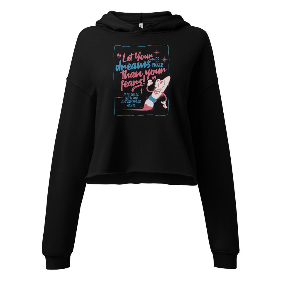 Calligraphic Soul Women's Cropped Hoodie