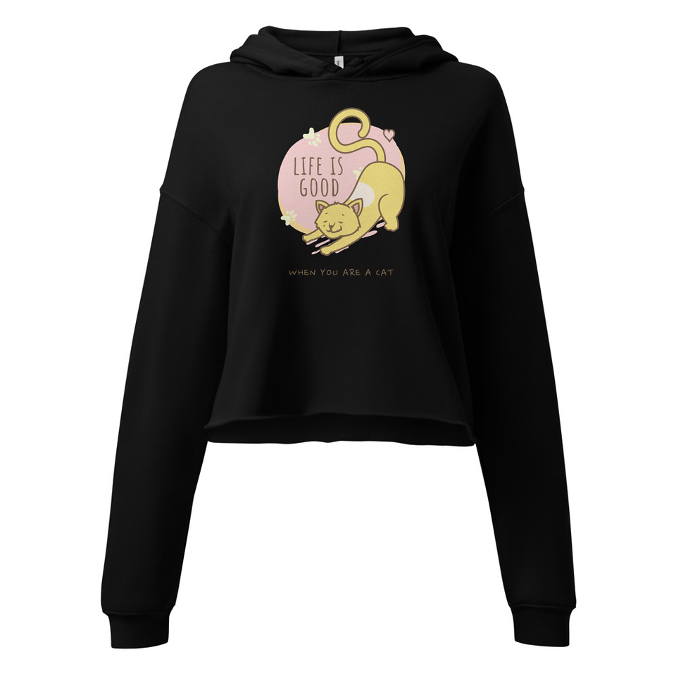 Cat Life - Humor Women's Cropped Hoodie