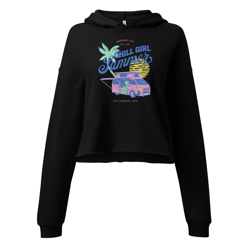 Chill Girl Summer Women's Cropped Hoodie
