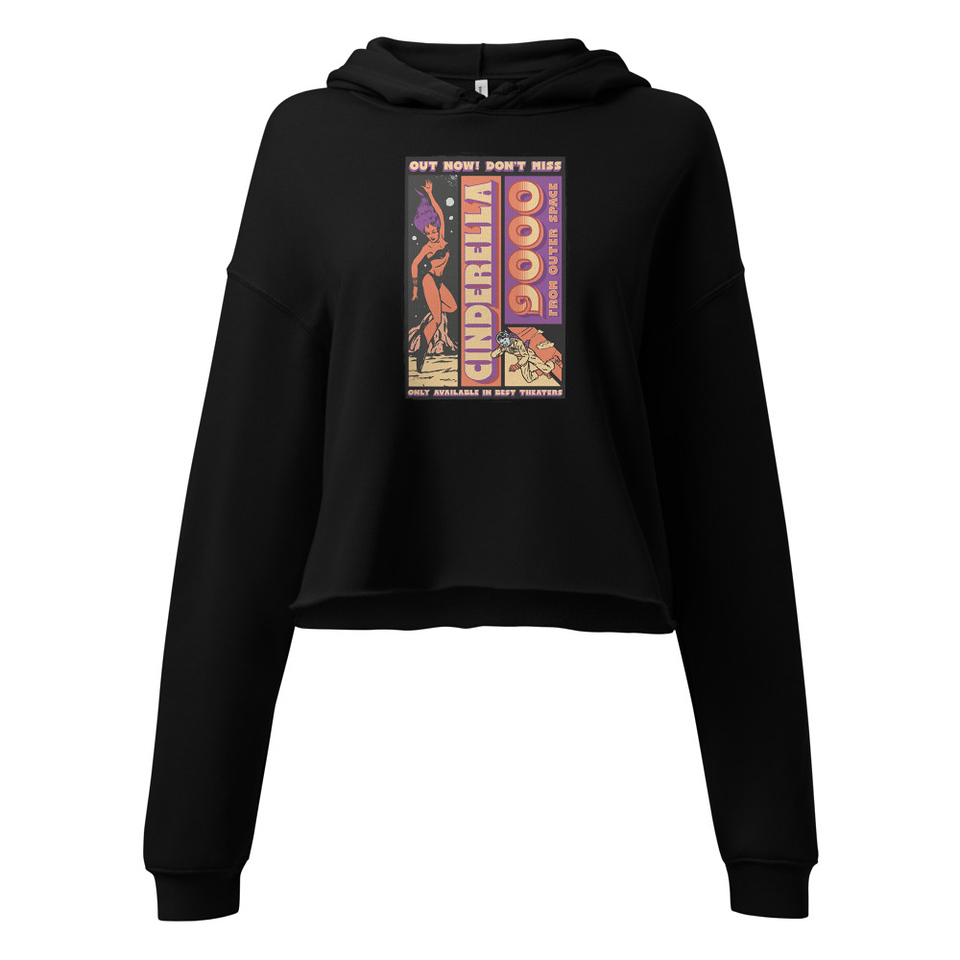Cinderella 9000 - Retro Astronaut Women's Cropped Hoodie