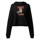 Coffee Break Cartoon Retro 90s  Women's Cropped Hoodie
