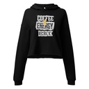 Coffee Energy Drink - Grunge Bolt Women's Cropped Hoodie