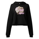 Coffee is Happiness - Retro Cartoon Mascot Women's Cropped Hoodie