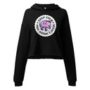 Colorful Fun Retro Style Coffee Quote Women's Cropped Hoodie