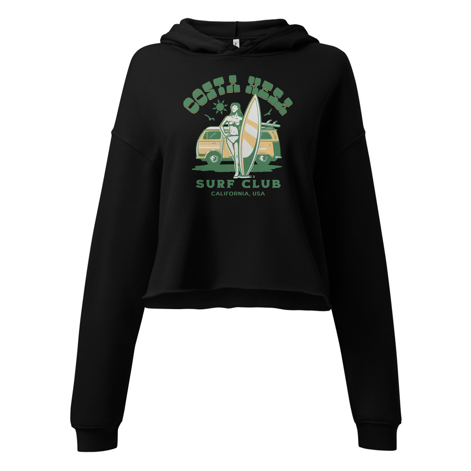 Costa Mesa Surf Club - Campervan Women's Cropped Hoodie