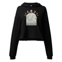Cottagecore Frog Botanical Women's Cropped Hoodie