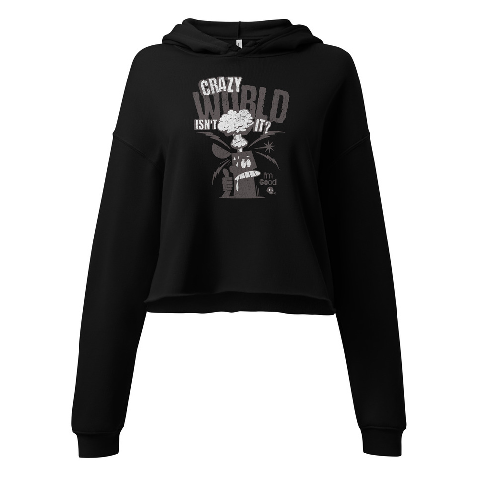 Crazy World Women's Cropped Hoodie