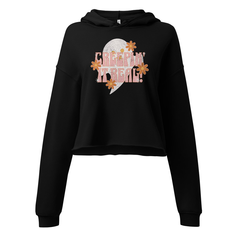 Creepin' It Real - Halloween Women's Cropped Hoodie