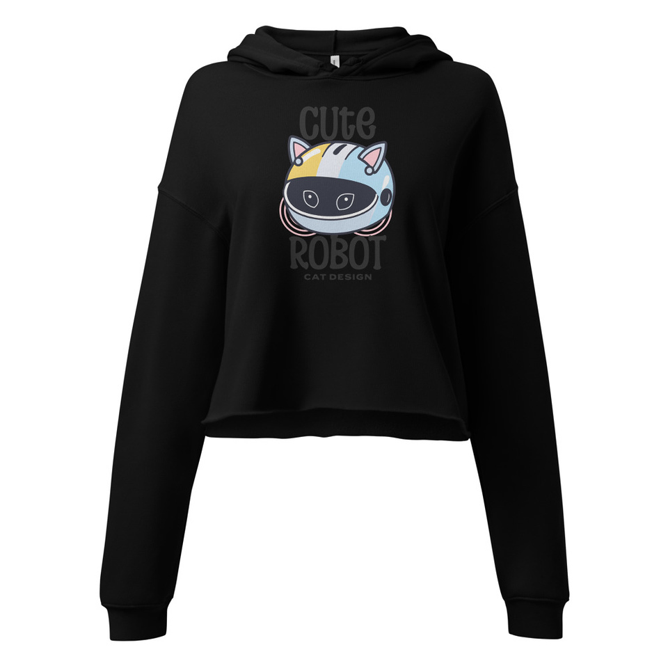 Cute Cat - AI Women's Cropped Hoodie