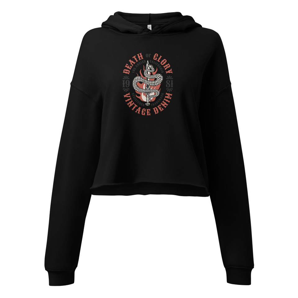 Death or Glory - Sword Snake Women's Cropped Hoodie