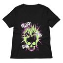 'Enjoy Your Trip' Punk Skull Women's Relaxed V-Neck T-Shirt
