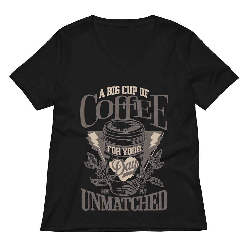 A Big Cup of Coffee Women's Relaxed V-Neck T-Shirt