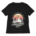 Adventure Await - Wilderness Camping Women's Relaxed V-Neck T-Shirt