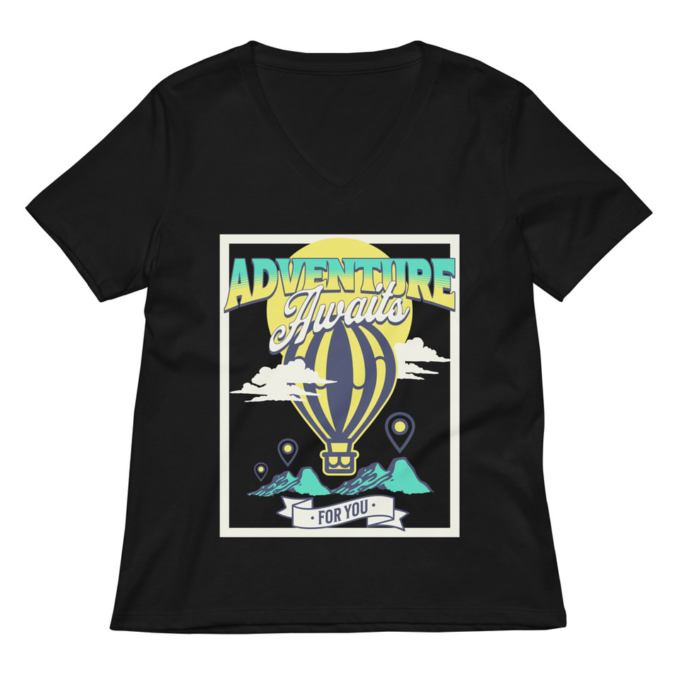 Adventure Awaits Women's Relaxed V-Neck T-Shirt