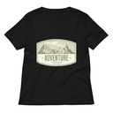Adventure Supplies - Mountain Women's Relaxed V-Neck T-Shirt