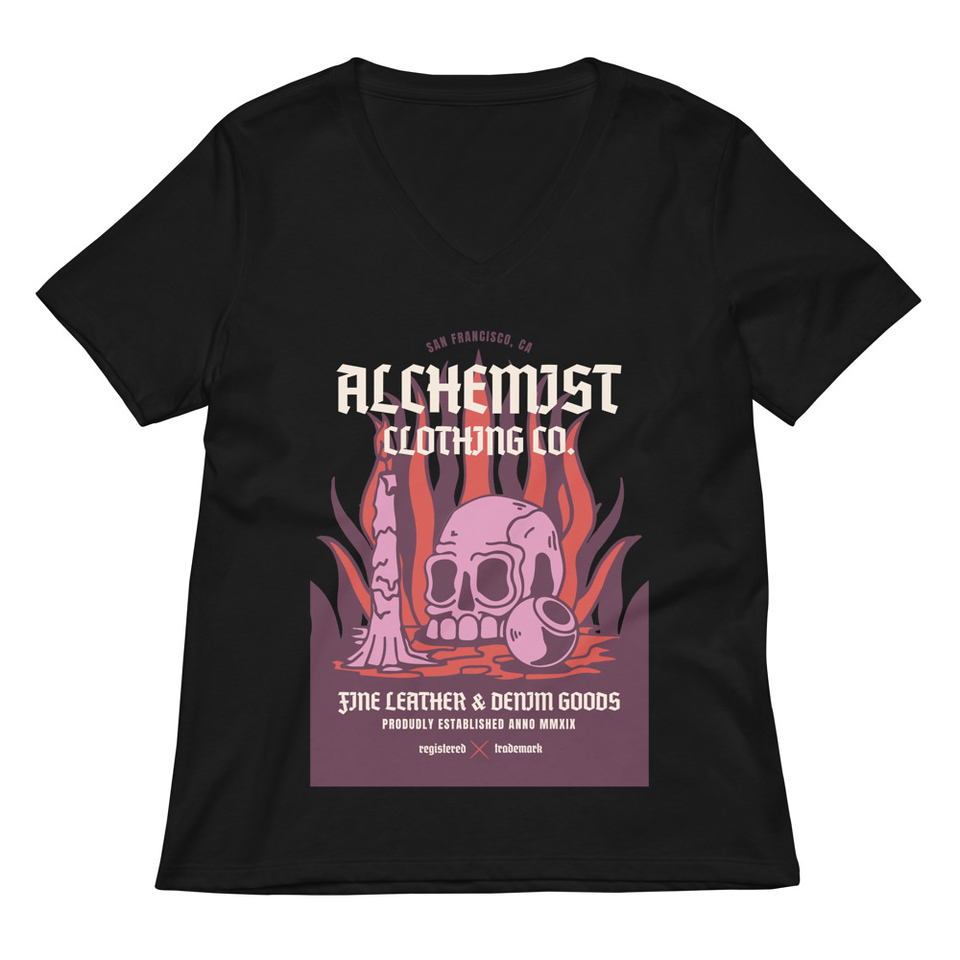 Alchemist Clothing Co. - Halloween Women's Relaxed V-Neck T-Shirt