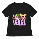 All Genders are Valid Women's Relaxed V-Neck T-Shirt