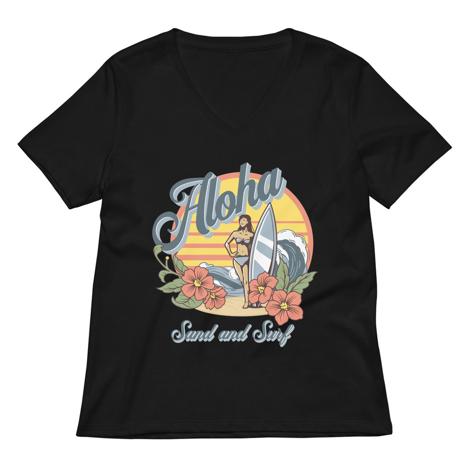 Aloha Women's Relaxed V-Neck T-Shirt