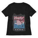 America (3) Women's Relaxed V-Neck T-Shirt