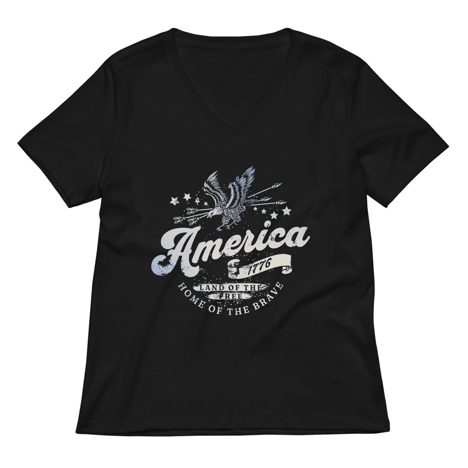 America 1776 Women's Relaxed V-Neck T-Shirt