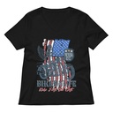 American Biker for Life Women's Relaxed V-Neck T-Shirt