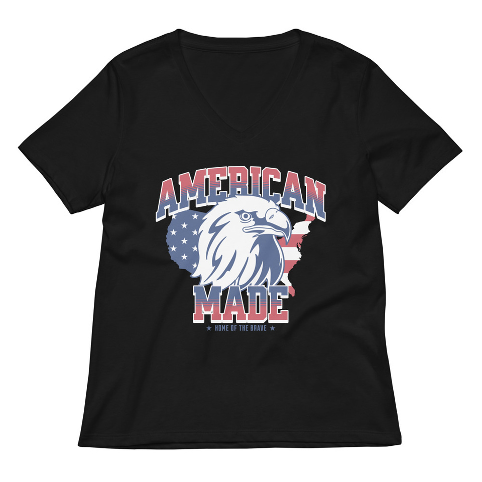 American Made Women's Relaxed V-Neck T-Shirt
