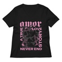 Amor Women's Relaxed V-Neck T-Shirt