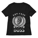 ART CAFE - BOSS Women's Relaxed V-Neck T-Shirt