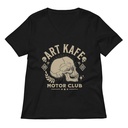 Art Kafe Motor Club Women's Relaxed V-Neck T-Shirt