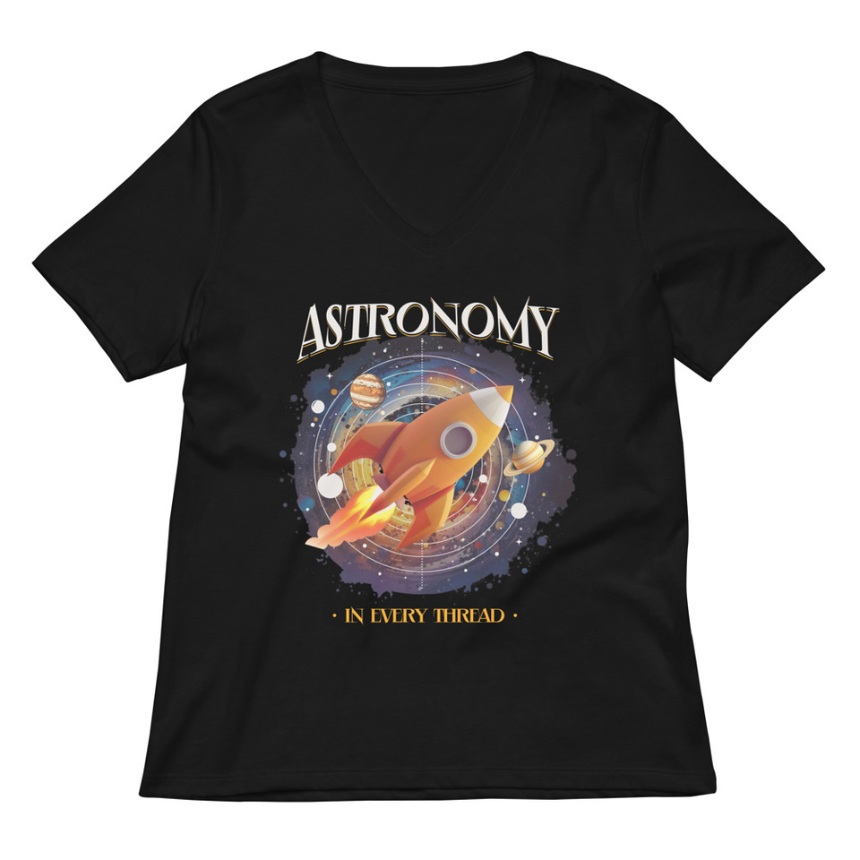 Astronomy in Every Thread Women's Relaxed V-Neck T-Shirt