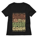 Autumn is my Favorite Color - Lettering Women's Relaxed V-Neck T-Shirt