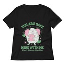 Avo Love - Typographic Cartoon Streetwear Women's Relaxed V-Neck T-Shirt