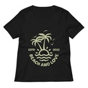 Beach and Love Women's Relaxed V-Neck T-Shirt