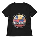 Beach Bum - Sunset Surfing Women's Relaxed V-Neck T-Shirt